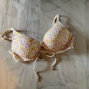 H&M Floral Bikini Top - Yellow and Pink